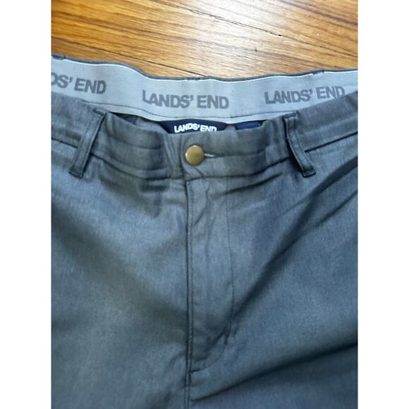 Lands End Grey Traditional Fit Shorts - Picture 2 of 11